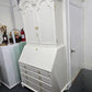 Off white lacquered tall secretary desk
