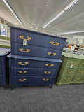 French provincial navy blue chest