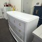 White lacquered 10 drawers dresser