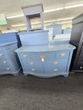 Blue lacquer gloss 7 drawers dresser