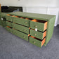 Solid wood MCM green long dresser