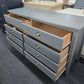 8 drawers gray dresser