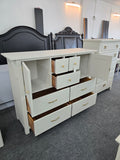 Solid wood off white dresser