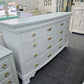 Gorgeous 12 drawers white bowfront dresser