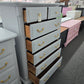 7 drawers gray tall chest