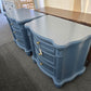 Blue ornate pair of nightstands