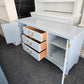 Baby blue solid wood WHITE FURNITURE  lacquer sideboard