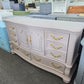 Solid wood purple dresser
