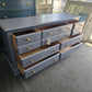 Solid wood vintage blue gray dresser