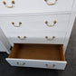 Solid wood white tall chest