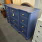 12 drawers navy blue dresser