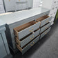 6 drawers green gray classic dresser
