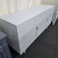 Rustic white lacquered cabinet