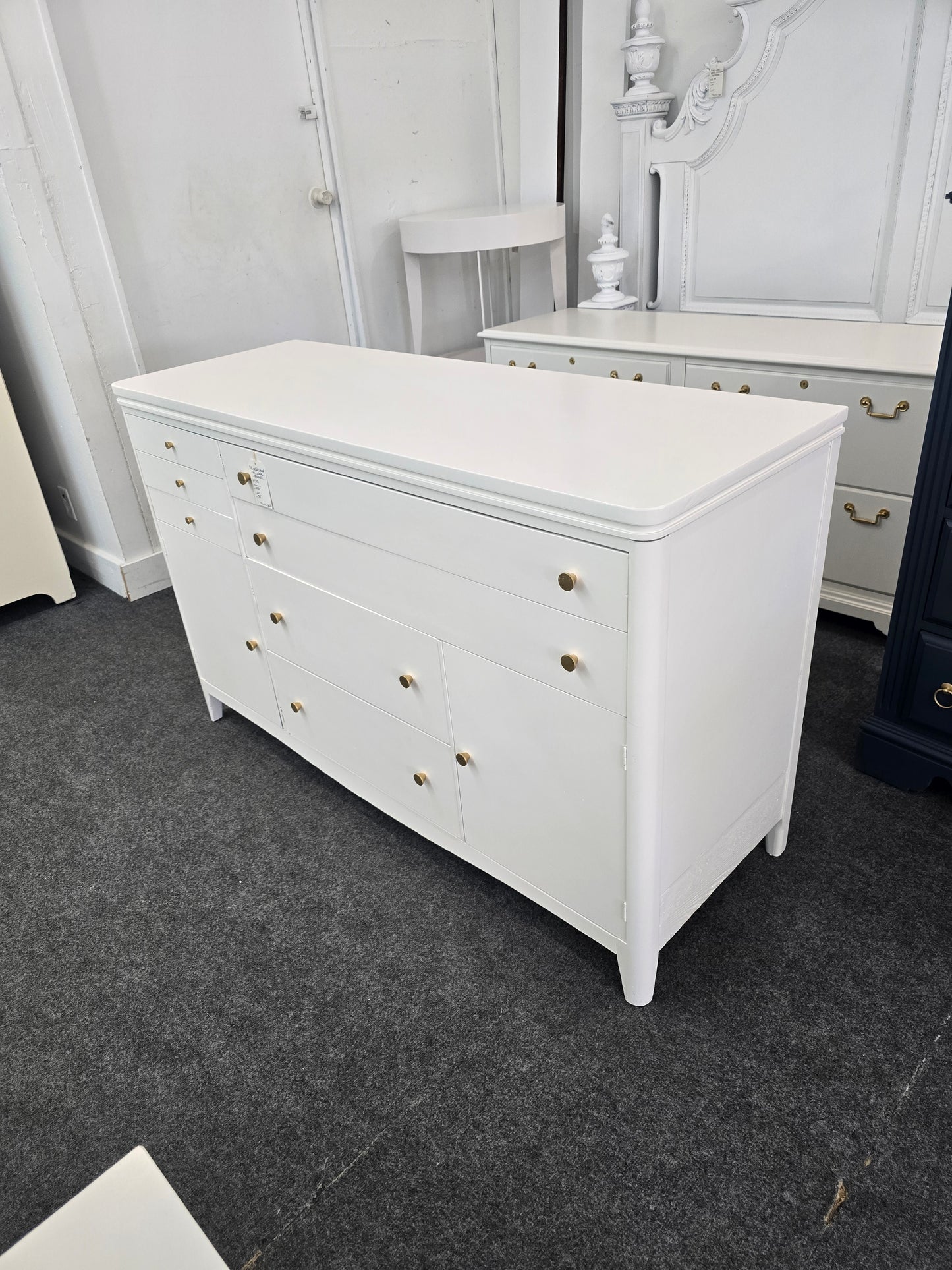 Solid wood off white dresser