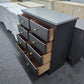 Antique solid wood graphite dresser