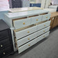 Gray 9 drawers lacquered dresser
