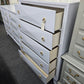 5 drawers baby blue modern chest