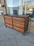 Regency bowfront solid wood dresser