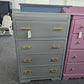 Antique waterfall green gray chest