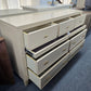 Havertys beige lacquered 9 drawers dresser