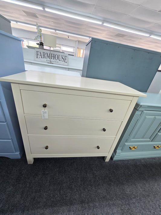 3 drawers off white dresser