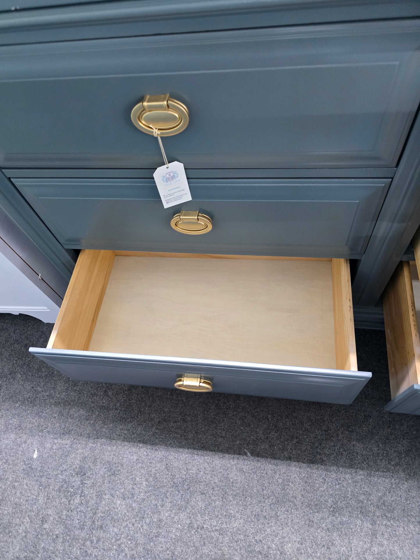 Pulaski dark green dresser