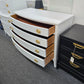Solid wood white Distressed bowfront dresser