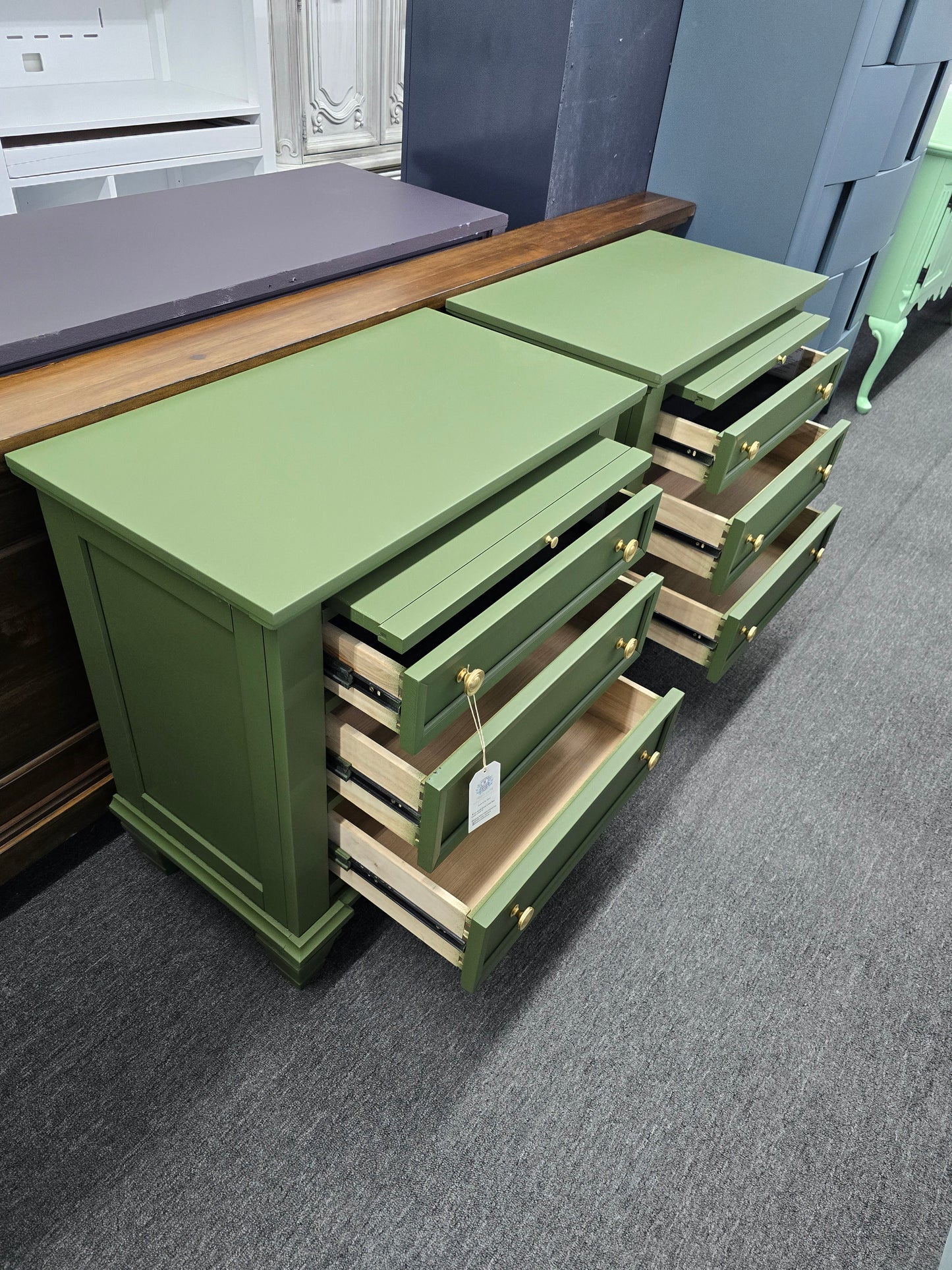 Secret garden pair of modern nightstands