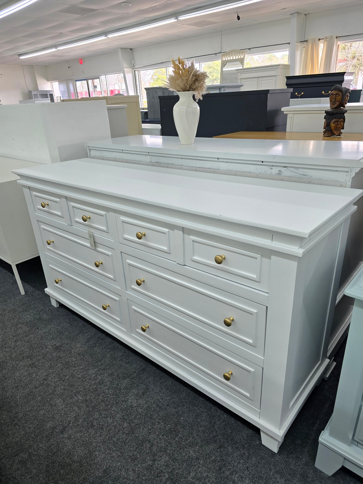 6 drawers white dresser