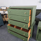 Solid wood MCM green chest