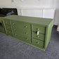 Solid wood MCM green long dresser