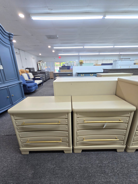 Gorgeous Pair of beige nightstands