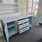 Baby blue solid wood WHITE FURNITURE  lacquer sideboard