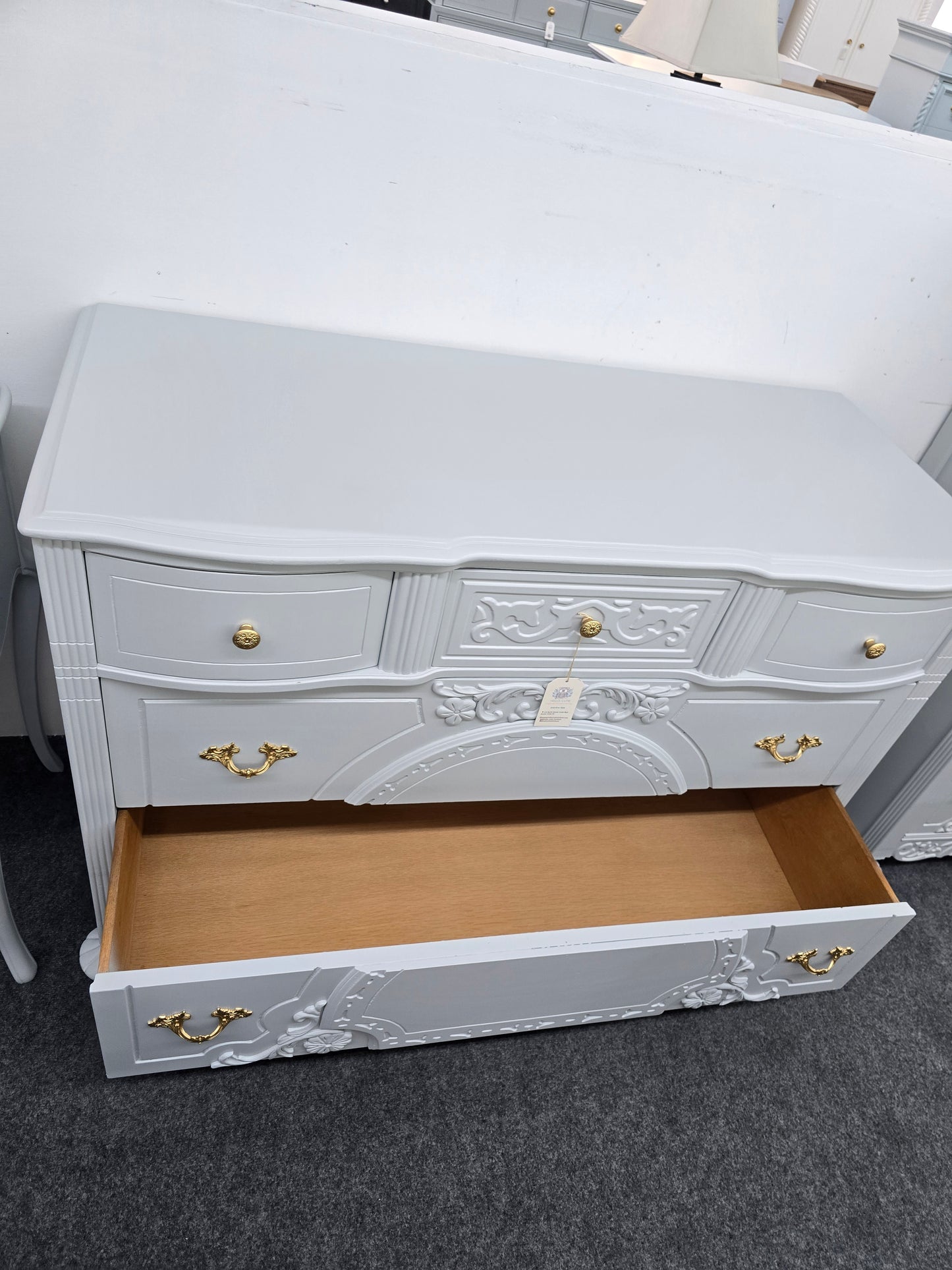 Antique blue Lacquered dresser