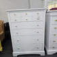 Solid wood white lacquered chest