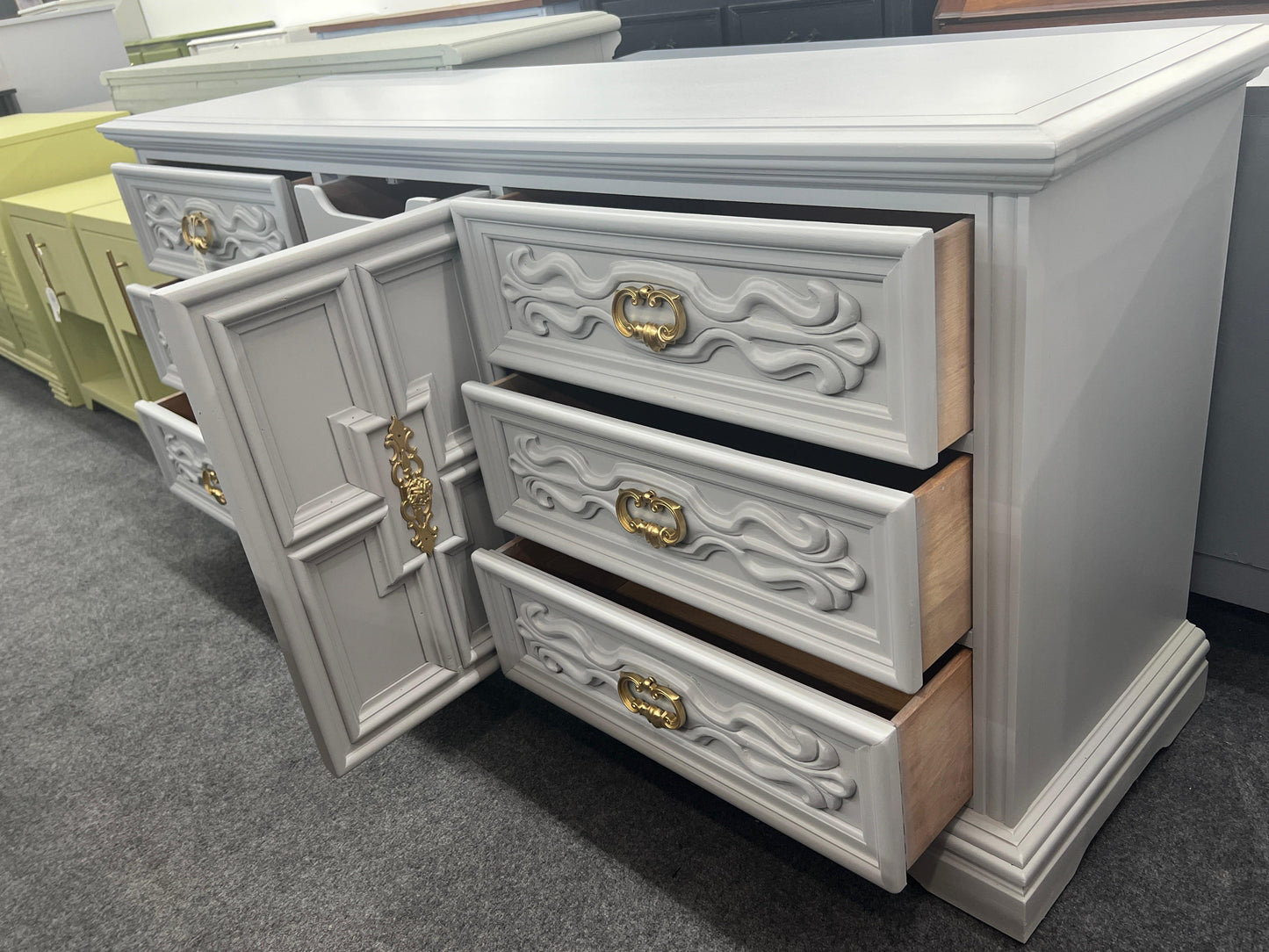 Link Taylor gray vintage dresser