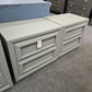 Thomasville green gray pair of nightstands