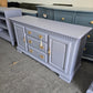 Vintage blue gray cabinet