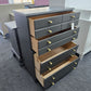Antique solid wood graphite chest