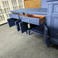Thomasville navy blue Regency pair of nightstands