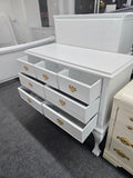 Queen Ann light gray vintage dresser