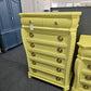 Cute soft yellow carved chest