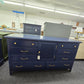 Navy solid wood 8 drawers 1 door dresser
