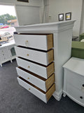 Solid wood Durham white chest