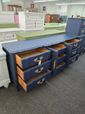 French provincial navy blue dresser