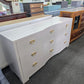 Pale pink 9 drawers dresser