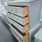 Bassett vintage green gray chest
