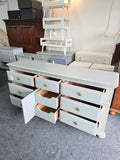 Rare gray 9 drawers dresser