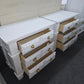 Solid wood white pair of nightstands