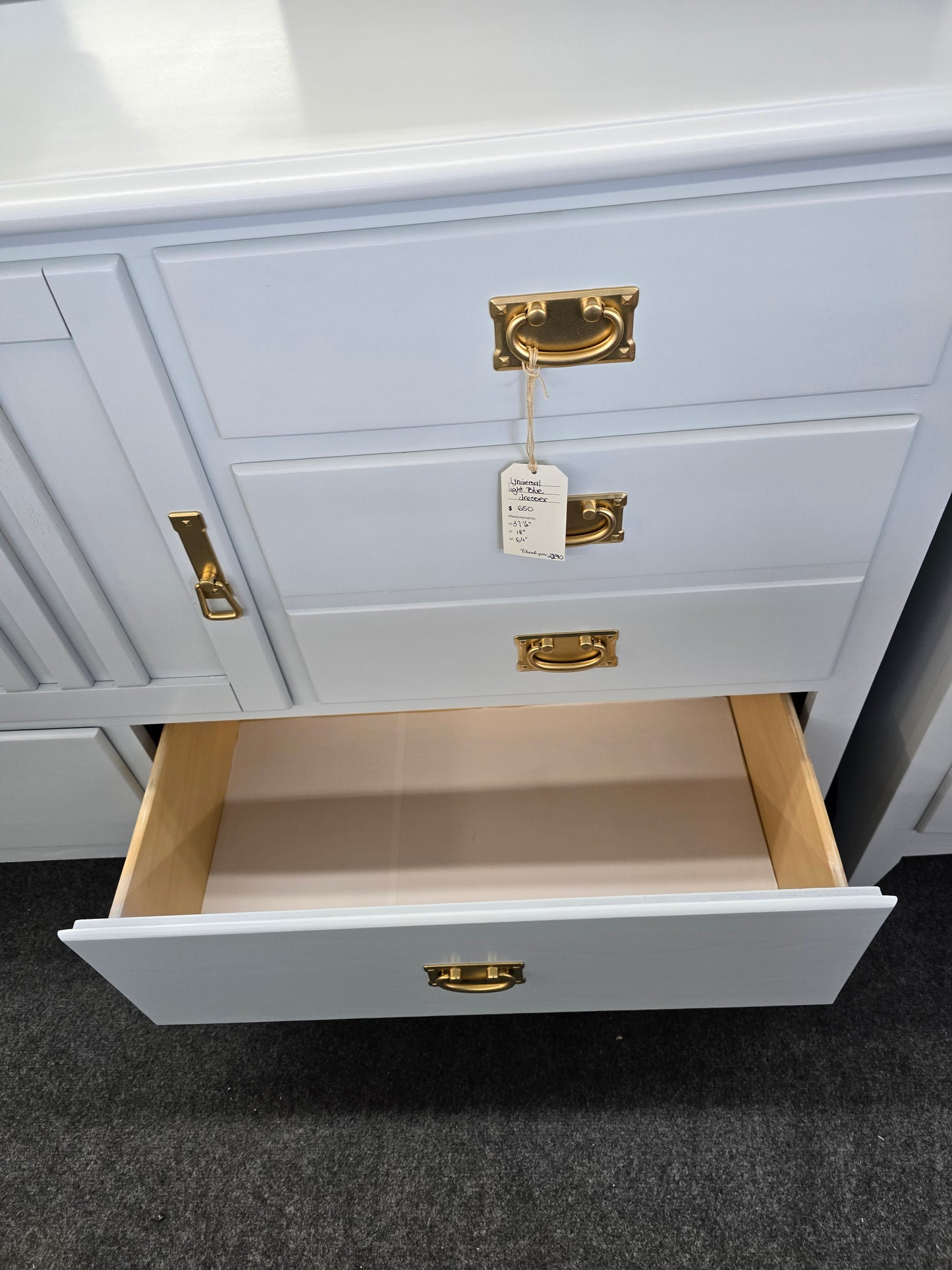 Universal light blue dresser